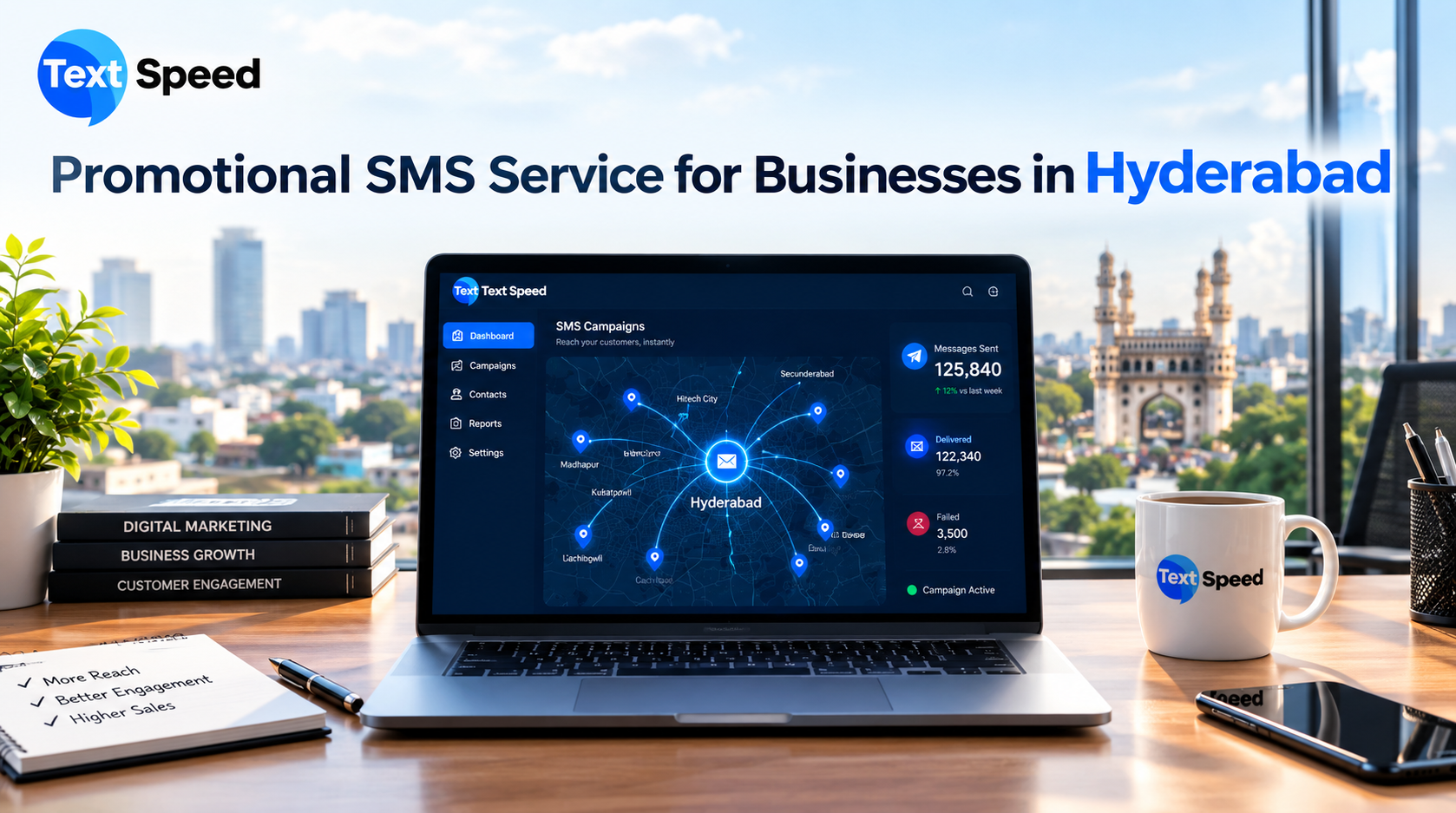 Promotional SMS Service for Businesses in Hyderabad | Textspeed