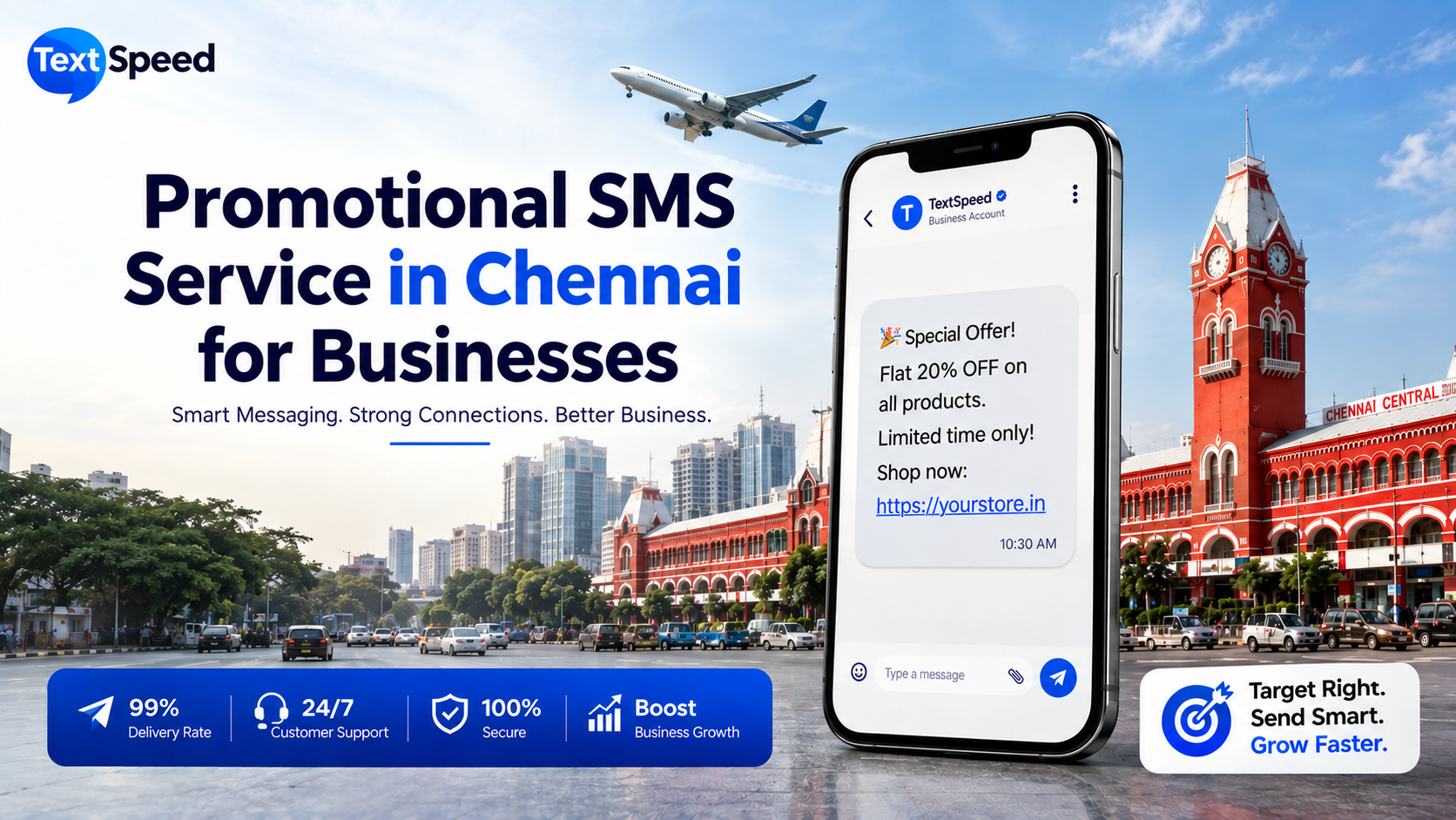 Promotional SMS Service in Chennai for Businesses | Textspeed